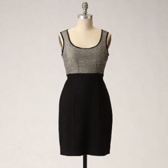 Anthropologie Dresses & Skirts - Anthropologie Sparrow Black & Gray Texture Study Wool Dress Size Small NWT